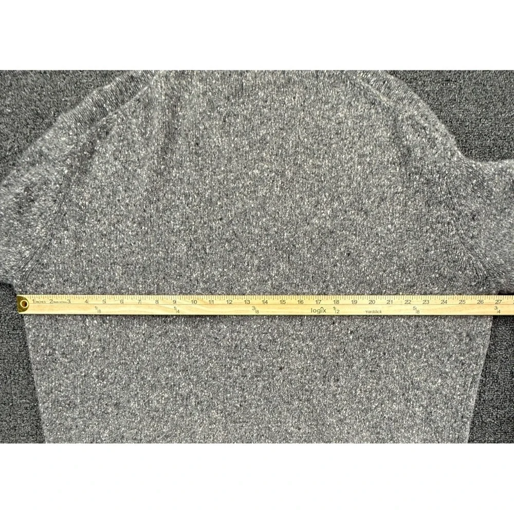 John W Nordstrom Mens XXL Merino Wool Cashmere Zip Cardigan Sweater Gray